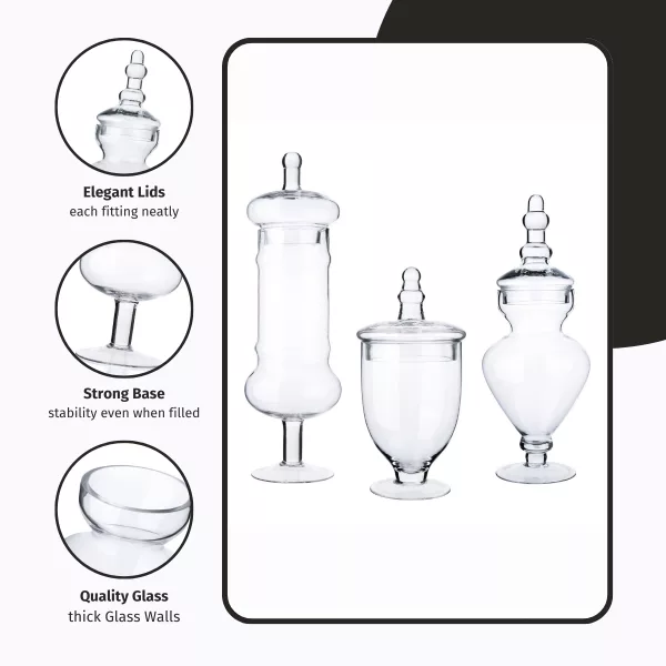 clear glass jar set