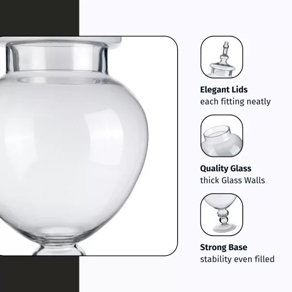 clear display glass jar