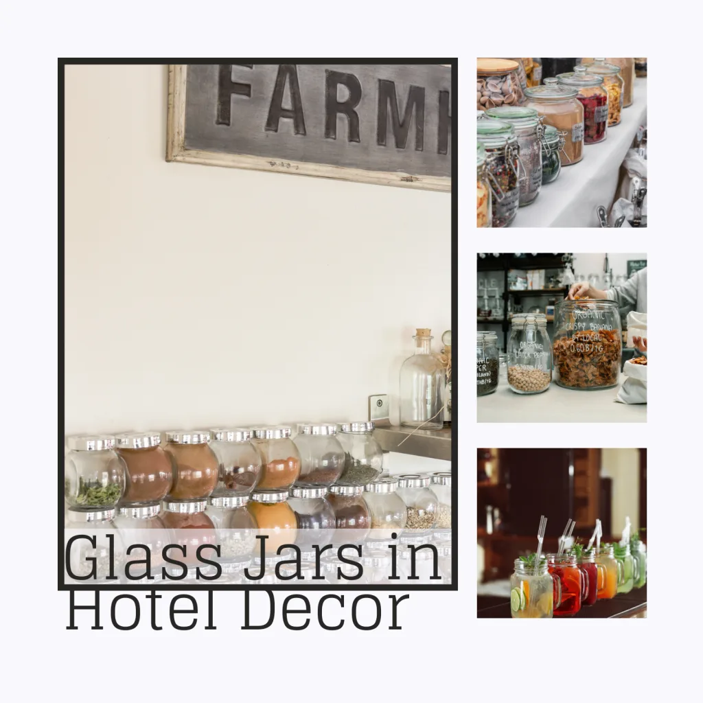 glass jars for hotel decor