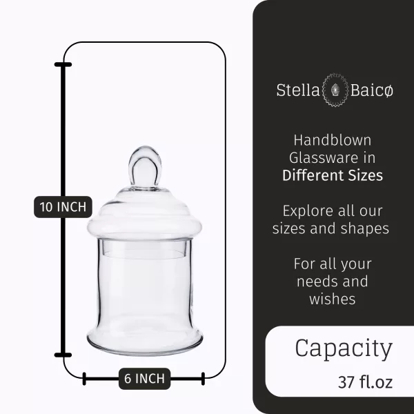 small glass storage jar